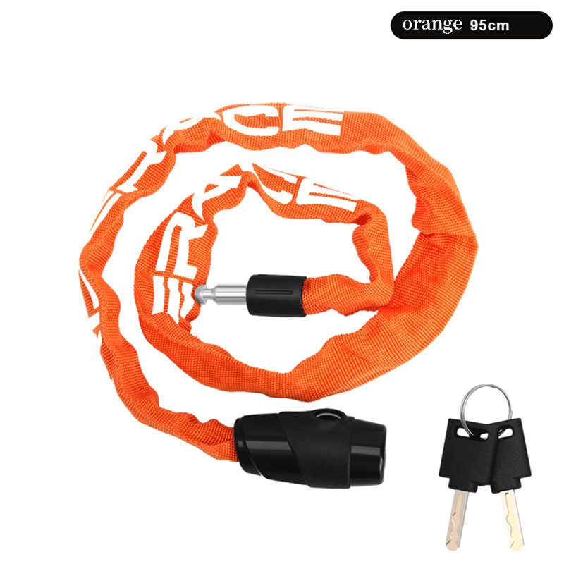 Lucchetto a catena per bicicletta da 95 cm di lunghezza, antifurto portatile, ad alta sicurezza, per mountain bike MTB, con 2 chiavi per scooter elettrico_voghion.com