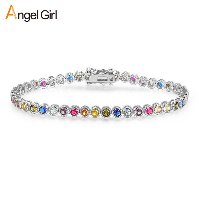Bracciale tennis creativo e alla moda con zirconi intarsiati in rame da 3 mm_voghion.com