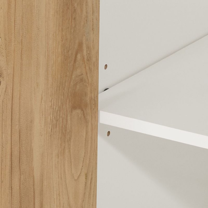 White And Gold Storage Cabinet With 2 Doors, Modern Buffet Sideboard Cabinet With Storage,Accent Cabinet For Living Room, Dining Room, Entryway_voghion.com