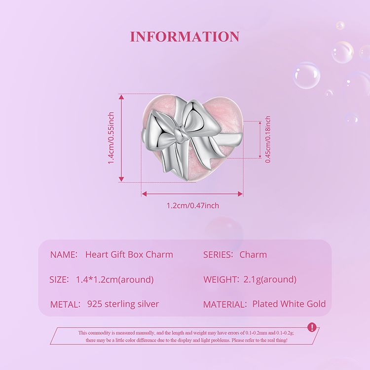 Herz-Geschenkbox-Anhänger aus Sterlingsilber, SCC2979_voghion.com