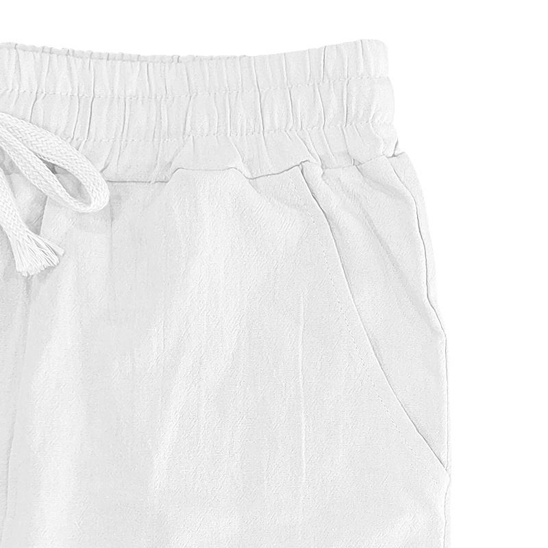 Camicia da spiaggia con pantaloni lunghi e maniche larghe e traspiranti in lino stile americano 2025 da uomo_voghion.com