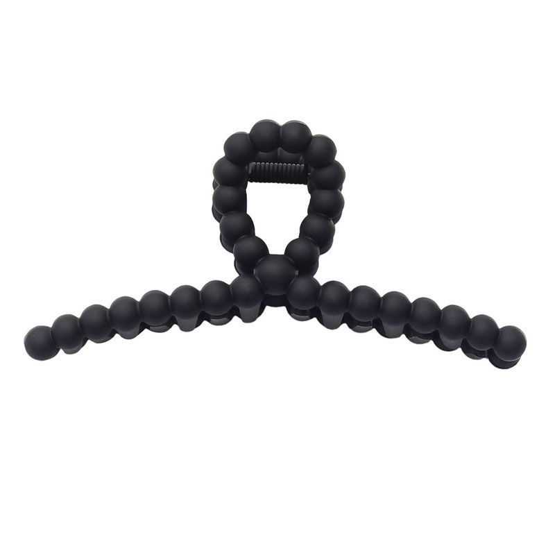 Autumn/Winter Brown Cross Pearl Claw Clip - Simple Large Back-of-Head Updo Clip - Premium Shark Clip_voghion.com