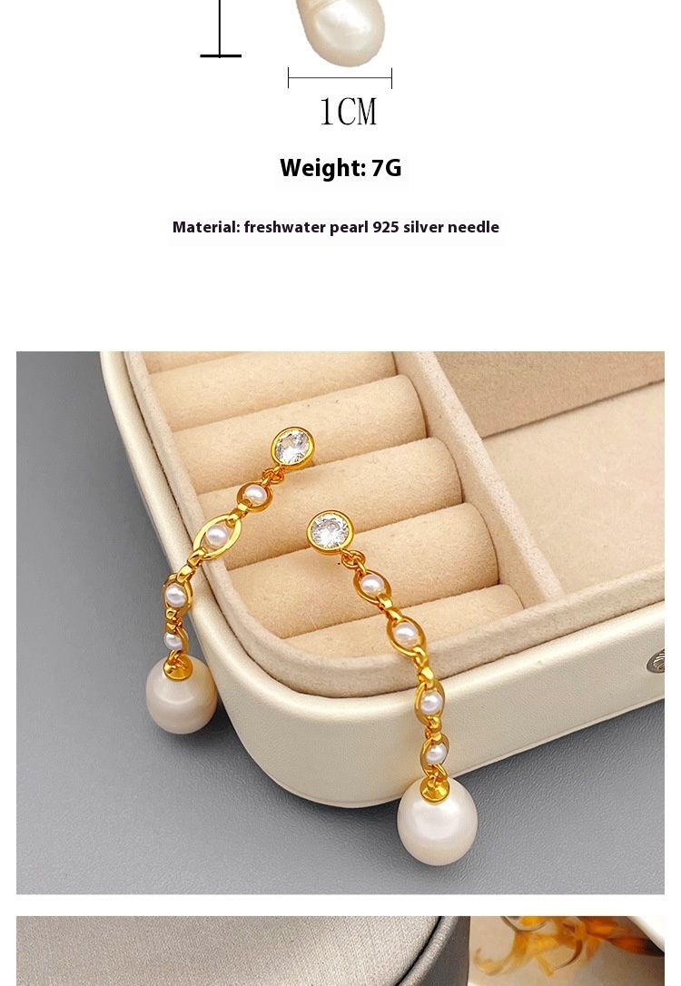 Französisch elegante lange quaste Barock süßwasser perle modische personalisierte temperament, ohrringe, und ohr zubehör_voghion.com