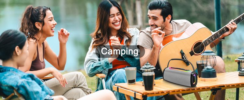 Portable Bluetooth-Speaker,Punchy Bass Clear Treble,IP6 Waterproof Wireless Speakers With RGB Multi-Color Rhythm Lights For Outdoor/Party/Beach ,Gift_voghion.com