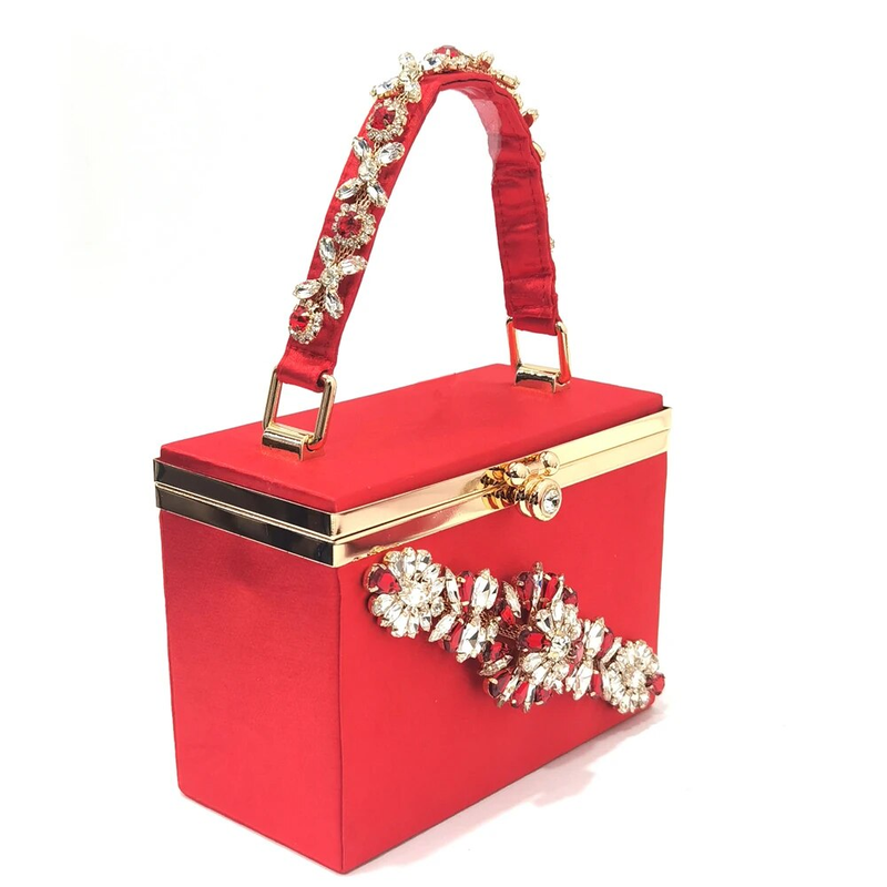 Venus Chan 2023 Italian Design Girly Style Pointed Toe Wedding Shoes And Bag, Full Diamond Decoration Metal Closure Bag_voghion.com