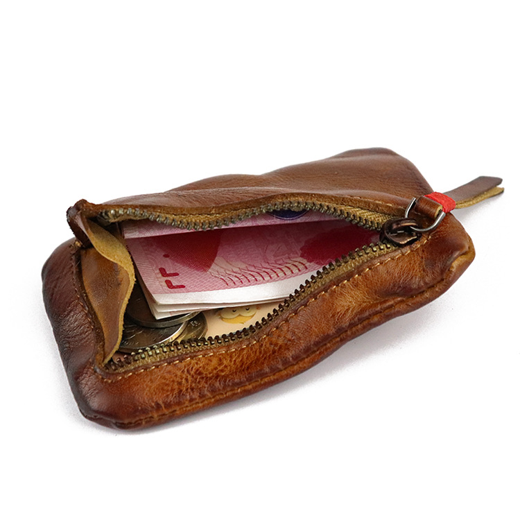 New Coin Purse for Men Vintage Mini Wallet Original Leather Card Case Holder Wallet Male Short Zipper Small Change Organizer Bag_voghion.com