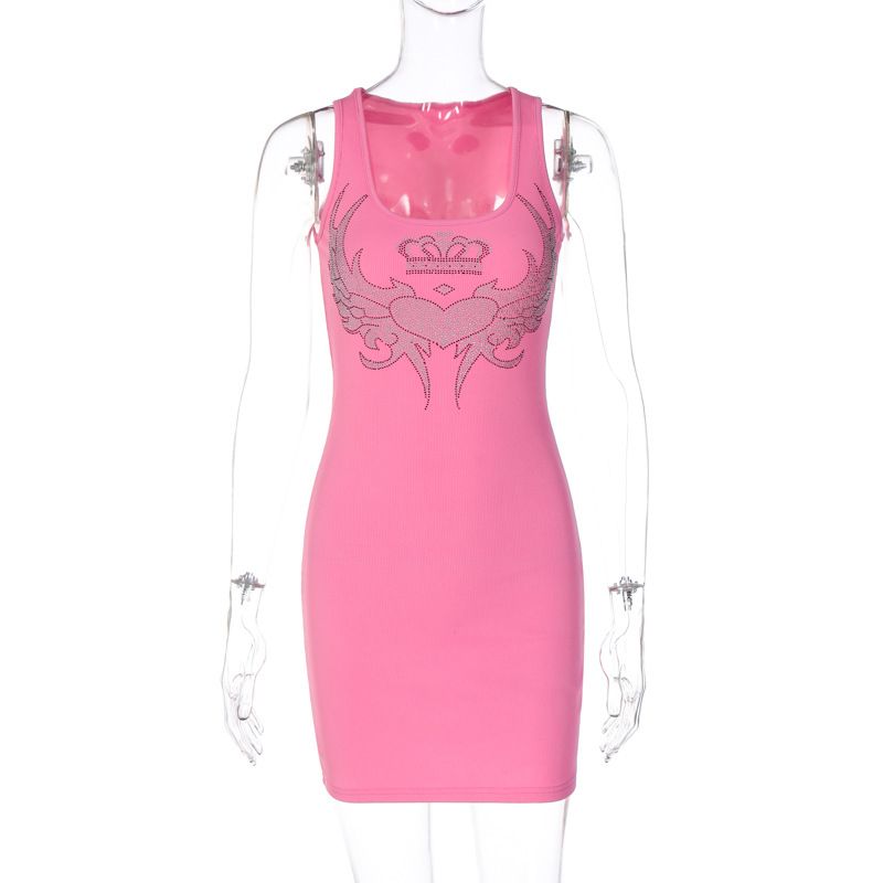 European and American clothing 2024 spring new product fashionable spicy girl hot dia slim fit sleeveless hip hing dress_voghion.com