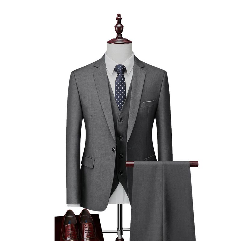 CT 2025 Herren Business Casual Hochzeit Bräutigam Einknopf Smoking Anzug Zweiteiliges Set_voghion.com