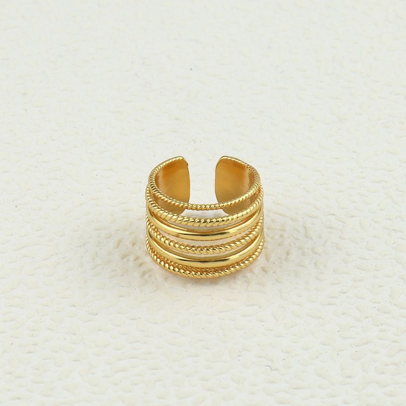 Neue mode mehrschichtige linie ring weibliche einfache erweiterte design geometrische metall zeigefinger ring ring_voghion.com