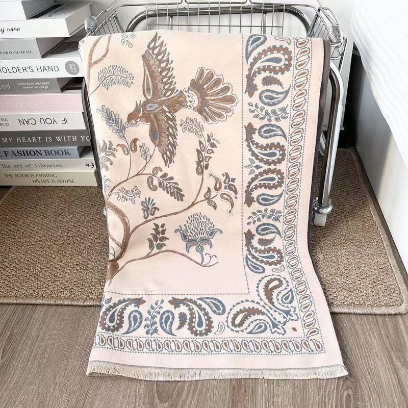 Eșarfă nouă din cașmir jacquard pentru femei, cu aspect de înaltă calitate, eșarfă îngroșată și călduroasă, aer de birou de iarnă_voghion.com