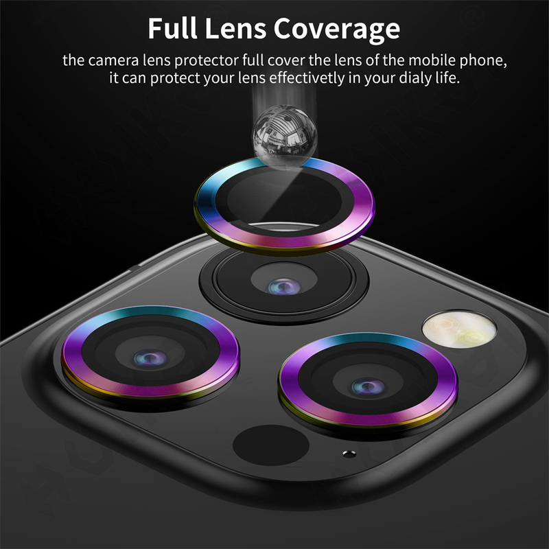 2 Pcs For iPhone 15 14 13 12 11 Pro Max Plus Camera Lens Protector Tempered Glass Camera Cover Screen Protector Military_voghion.com