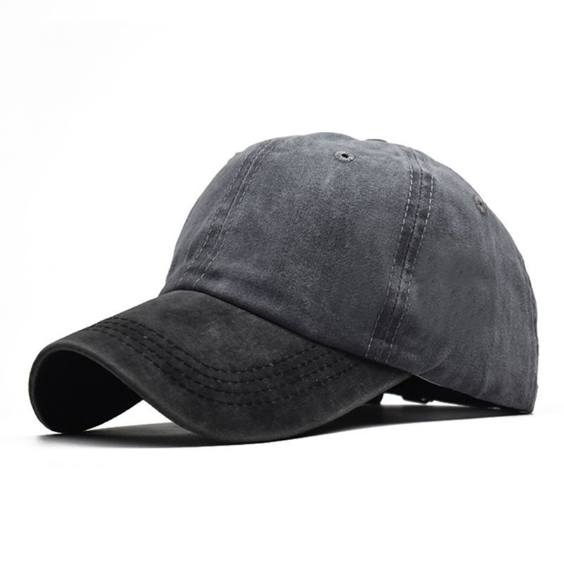 Gorra de béisbol de algodón puro lavado de color sólido para adultos y niños, gorra de béisbol con parches para hombres_voghion.com