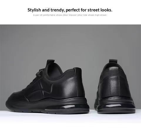 Glide Cross-Border Fashion Business Schnürschuhe aus weichem Leder, flach, formell, britischer Stil, lässige Herrenschuhe_voghion.com