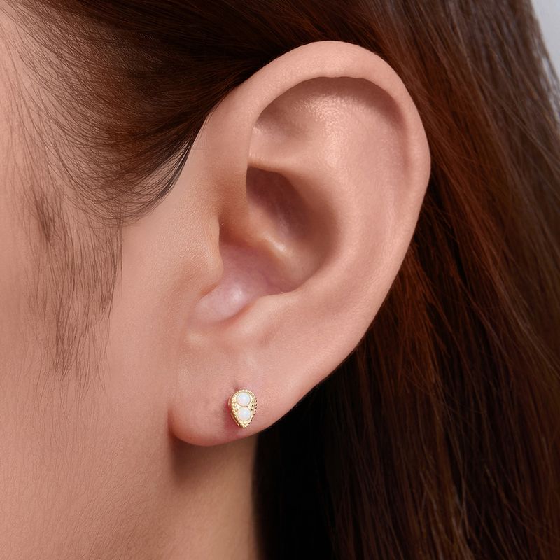 Gioielli da donna in argento sterling 925 con diamanti geometrici, opale, testa piatta, orecchini piercing per il corpo, gioielli di moda_voghion.com