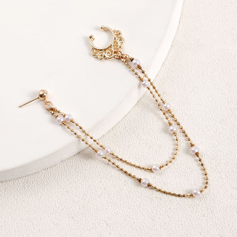 European And American Jewelry, Ethnic Style Piercing Earrings, Women's Double-layer Nose Studs, Stage Non-punching Imitation Crystal Nose Rings_voghion.com