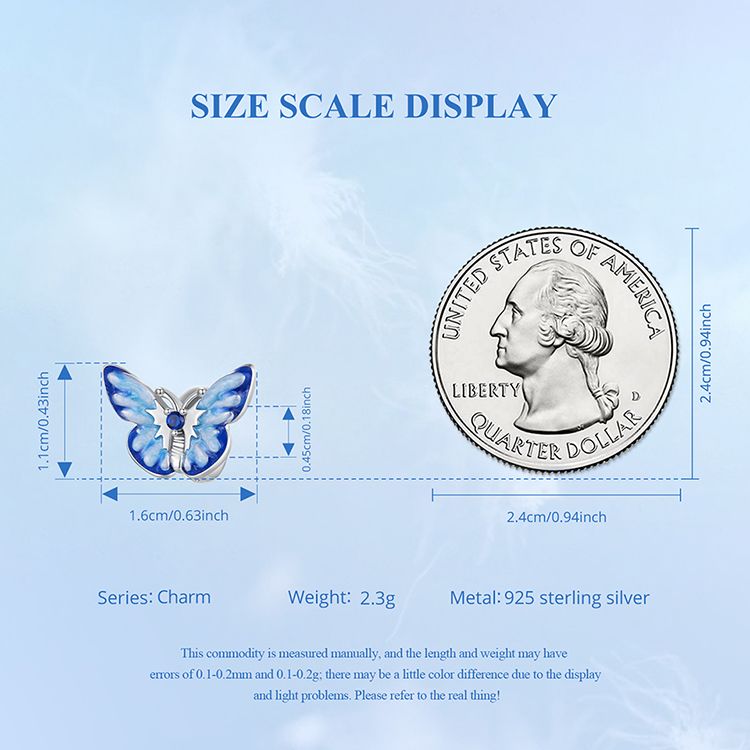 Dreamy Butterfly Charm Sterling Silver Charm_voghion.com