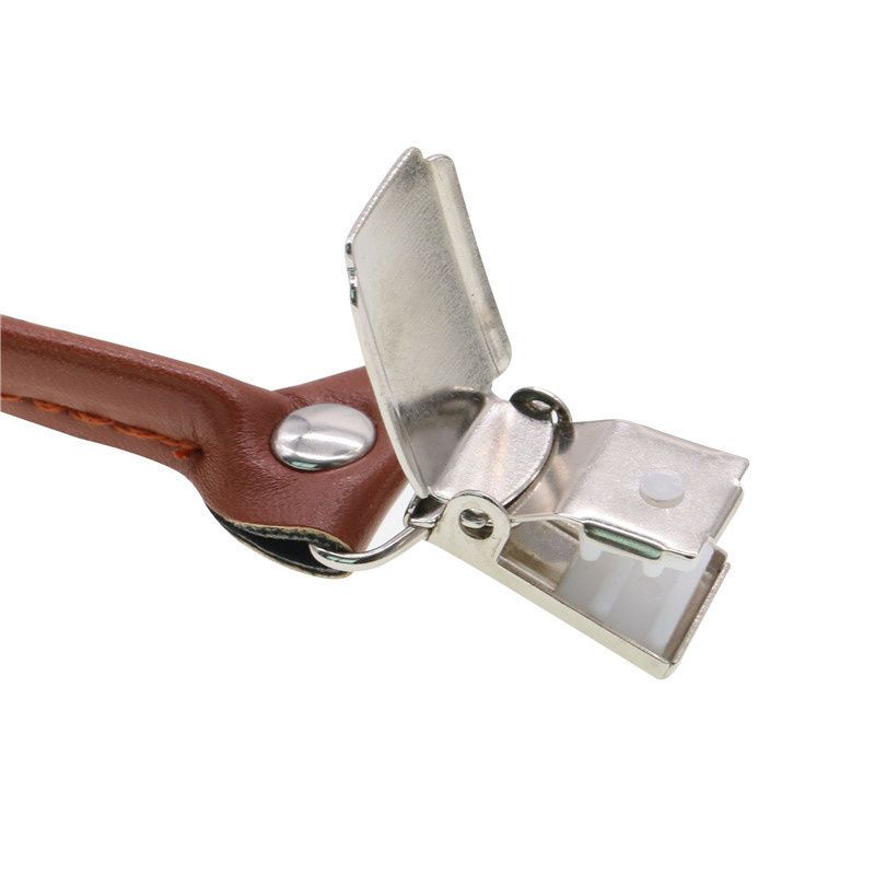 Hosenträger für Herren mit 6 Clips, lässige Mode, Unisex-Hosenträger, elegante braune Hemdhosenträger aus Leder, verstellbarer Gürtelgurt, Geschenk für Papa_voghion.com