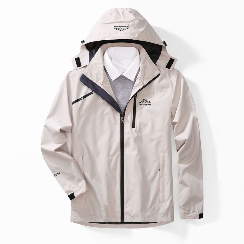 Live Outdoor Single Layer Men Spring Autumn Ski Breathable Wear-resistant Couple Hiking Jacket Women Thin Coat_voghion.com