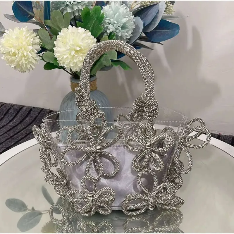 Blume Strass Abendtaschen für Frauen Transparent Designer Kristall Clutch Geldbörsen Handtasche Damen Hochzeit Party Tasche_voghion.com