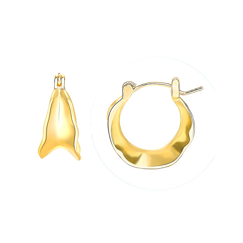 Sterling VENUS Sier Fashion Irregolarità Semplice Orecchio Fibbia Orecchini Gioielli da Donna Regali Anelli all'ingrosso_voghion.com