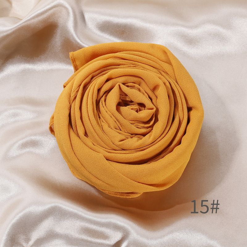 Chiffon Women's Head Wrap Long Scarf High-Quality Windproof Sandproof Headscarf All-Season Muslim Shawl_voghion.com