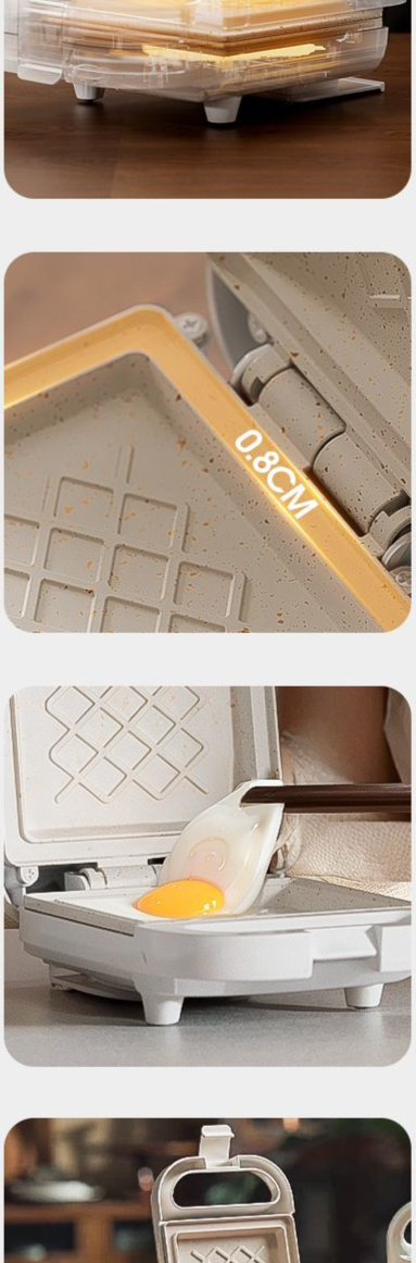 Frunuts Sandwich Frühstück Rand Drücken Multifunktionale Haushalt Kleine Waffel Maker Brot Toaster_voghion.com
