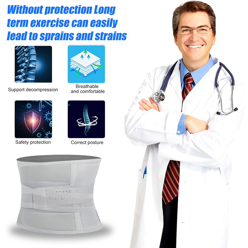 Destek Erkekler Bel Kemeri Sırt Ağrısı Bel Eğitmeni Düzeltici Kemer Spor Bel Koruyucu Ağırlık Kaldırma Spor Vücut_voghion.com