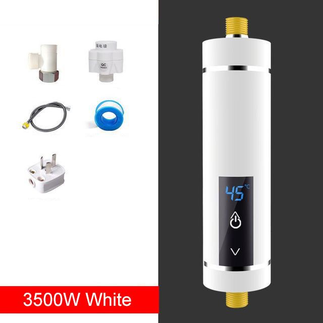3500/5500W Elektrisk Vannkran Varmeapparat Øyeblikkelig Tankløs Vanning Dusj Mini Kjøkken Bad Varmtvann Varmemaskin_voghion.com