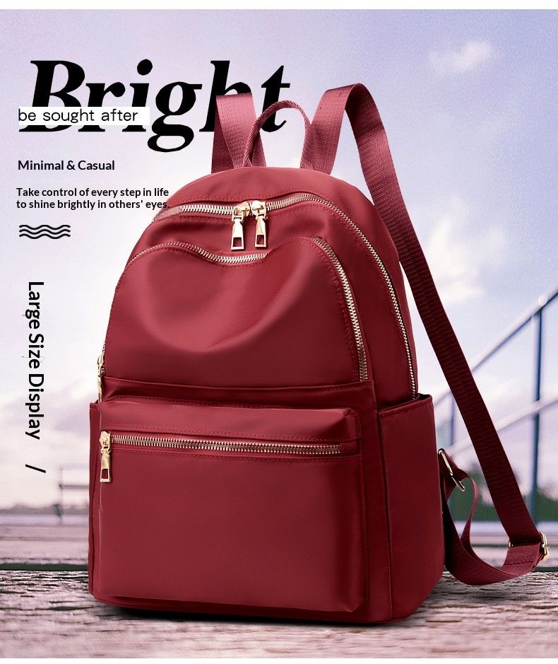 Satin Satin Factory Direct Sales 2024 New Trendy Korean Version Versatile Single Shoulder Crossbody Fashion Oxford Cloth Backpack_voghion.com
