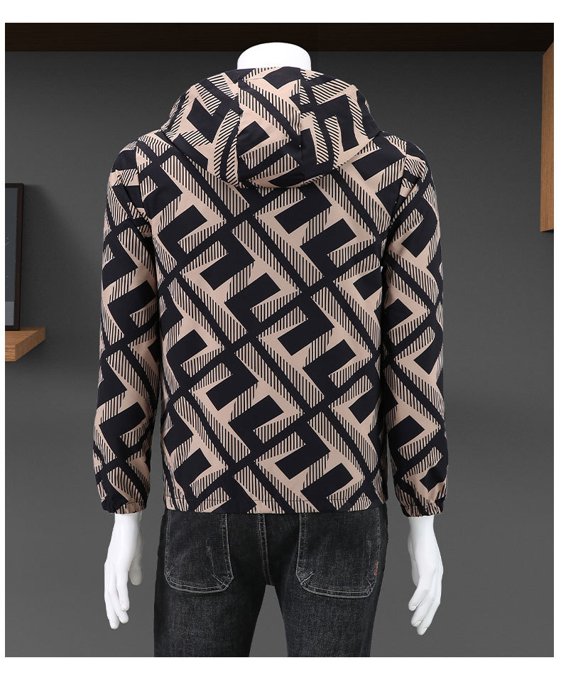 Men's clothing station men's jacket slim fit trendy brand jacket jacket new autumn windbreaker trendy all-match hooded top clothes_voghion.com