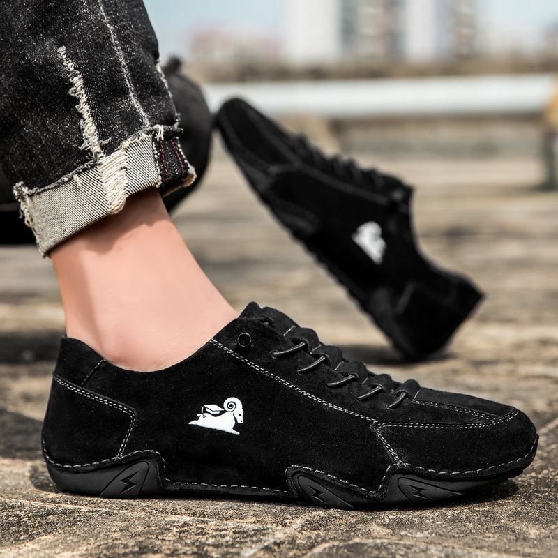 Erste Schicht Leder Herrenschuhe Low-Top Herren Freizeitschuhe Martin Schuhe Herren Octopus Herrenschuhe_voghion.com