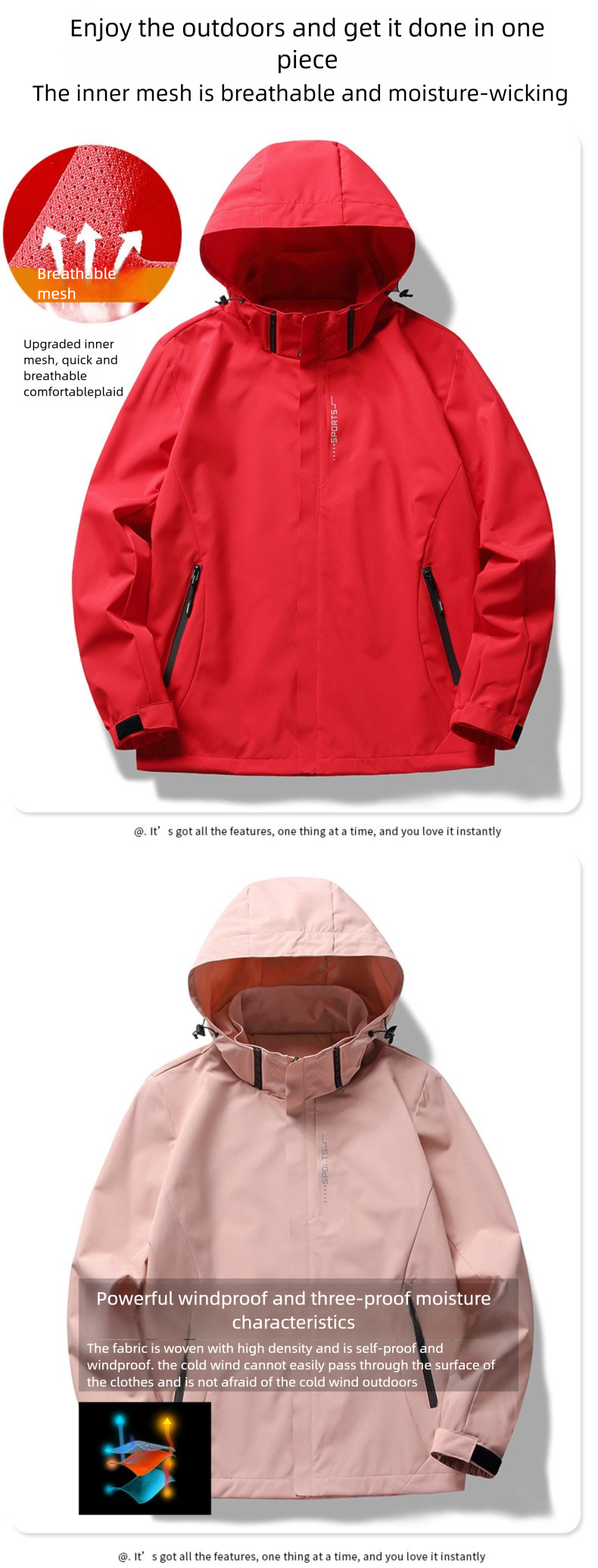 Outdoor Softshell Men Thin Coat Women Top Single Layer Hooded Windproof Waterproof Hiking Jacket Customizable_voghion.com