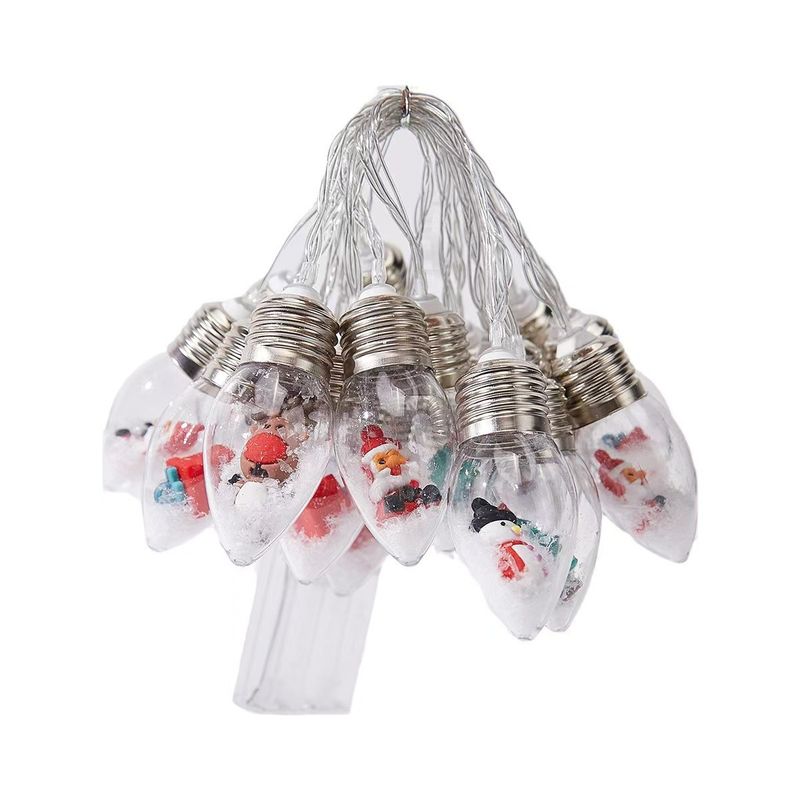 Cross-Border LED Decoration Bulb Snowman Christmas Tree Santa Claus Festive Atmosphere String Lights_voghion.com
