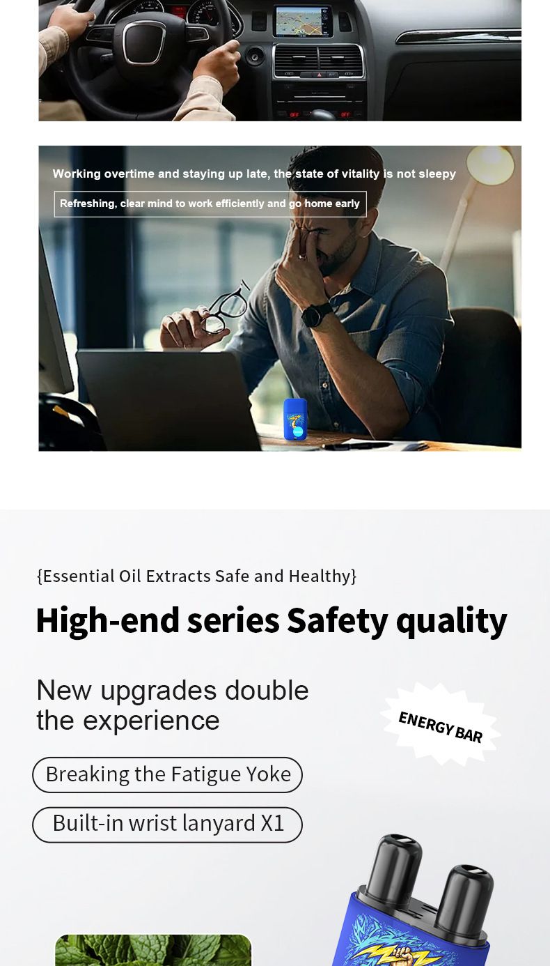 Cross-Border Exclusive CAUSONE Thor's Blade Double Hole Stick Anti-Dizziness Drowsiness Nasal Inhalation Cooling Oil_voghion.com