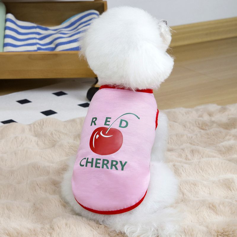 Spring New Teddy Bichon Pet Clothes Cat Small Dog Summer Thin Fruit Vest_voghion.com