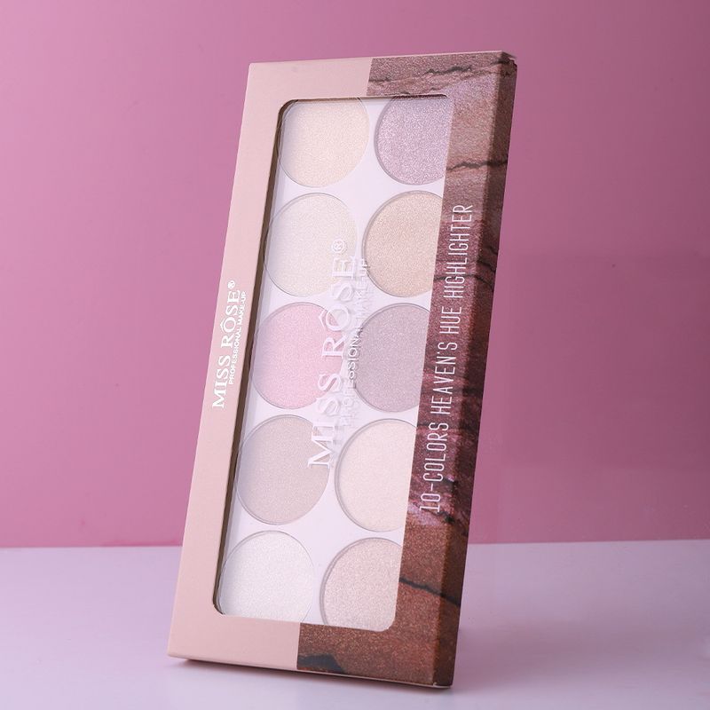 MISSROSE Natural Brightening Rouge Blush Palette Facial Contouring Pearlescent Fine Glitter Highlighter One Piece Palette Makeup_voghion.com