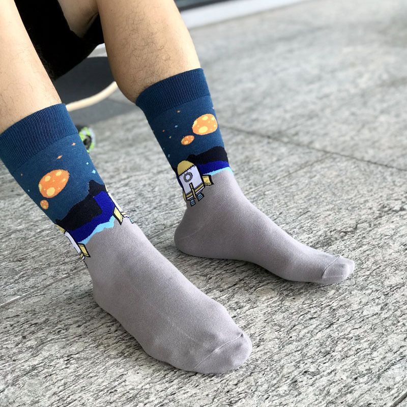 2025d Autumn Winter New Plus Size Happy Mid-High Tube Trendy Skateboard Men's Socks_voghion.com