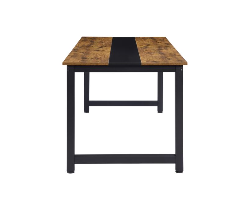 Computer Desk Large Office Desk, 59.8 Inch Gaming Desk Writing Desk Work Desk For Home Office, Study, Modern Simple Wooden Desk, Large Legroom, Metal Frame, Rustic/Black_voghion.com