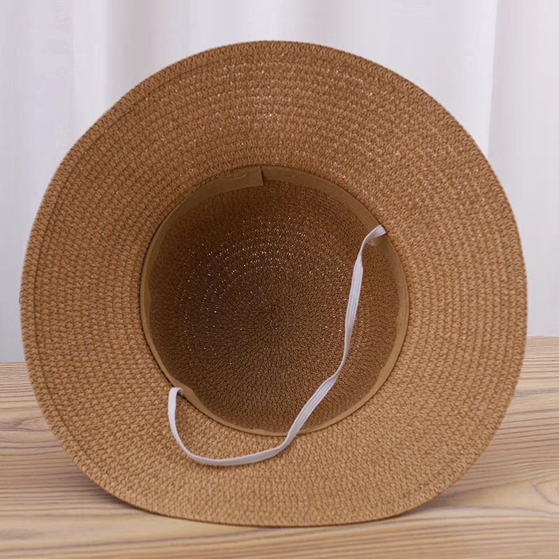 Strohhut für Damen, Sommer, koreanische Version, vielseitiger Sonnenhut, Sonnenschutz für Damen, dünner Urlaub am Meer, faltbarer Strand-Sonnenhut_voghion.com