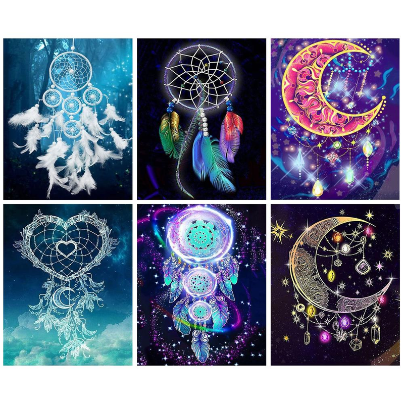 PhotoCustom Abstraktes Malen nach Zahlen, handgemalte dekorative Gemälde, Netz-Anhänger, Diagramm, Heimdekoration, Kunstwerk, Wandkunst_voghion.com