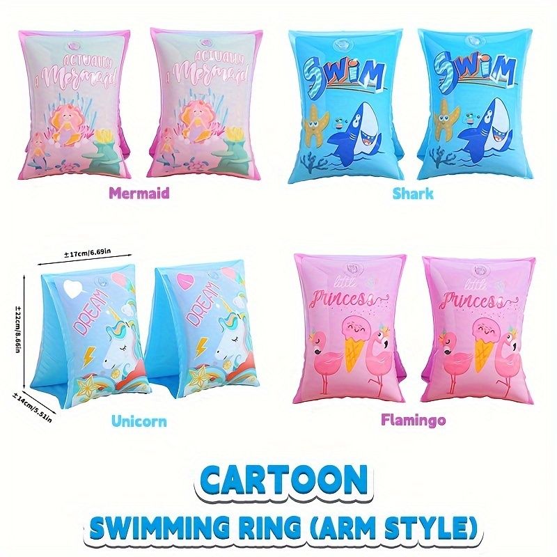 1pc PVC Material Cartoon Swimming Ring, Mermaid Pattern Floating Ring_voghion.com
