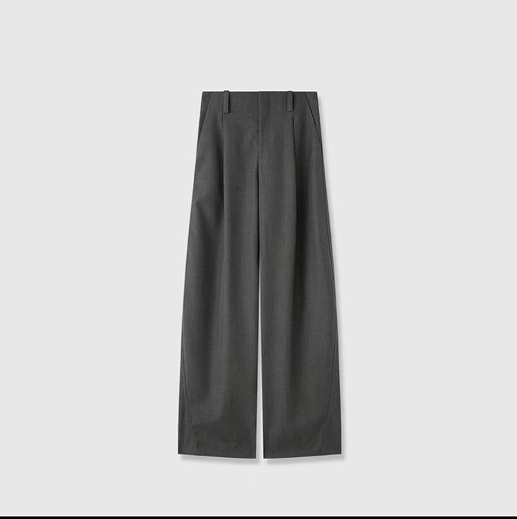 Elegant High-Waisted Wool Wide-Leg Pants - Premium Fine-Spun Fabric, Slimming & Versatile For Office & Casual Wear_voghion.com