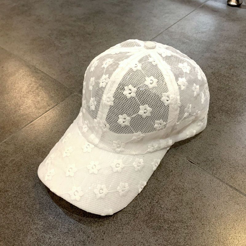 Estate Pizzo Fiore Piccolo Fresco Protezione Solare Baseball Coreano Versione Trendy Casual Versatile Traspirante Parasole Anatra_voghion.com