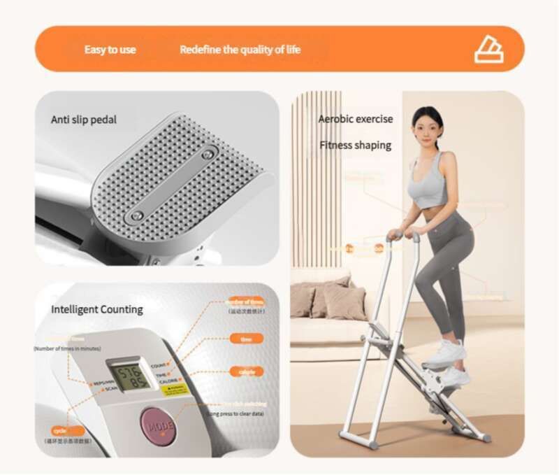 Macchina per scale fissa multifunzionale per interni, macchina per arrampicata in montagna per esercizi di fitness a casa_voghion.com