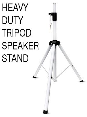 5 Core Speaker Stand Tripod Floor Heavy Duty Adjustable Up to 72 Inch DJ Studio Monitor Stands Pole Mount - SS HD WH BAG_voghion.com