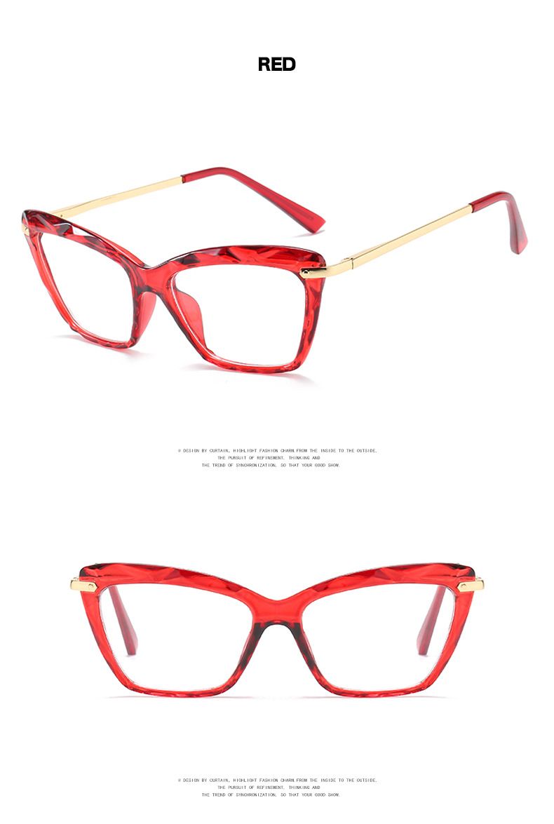Crystal Multi Cut Eyeglass Frame for Women's 2024 New European and American Fashion Metal Eyeglass Frame_voghion.com
