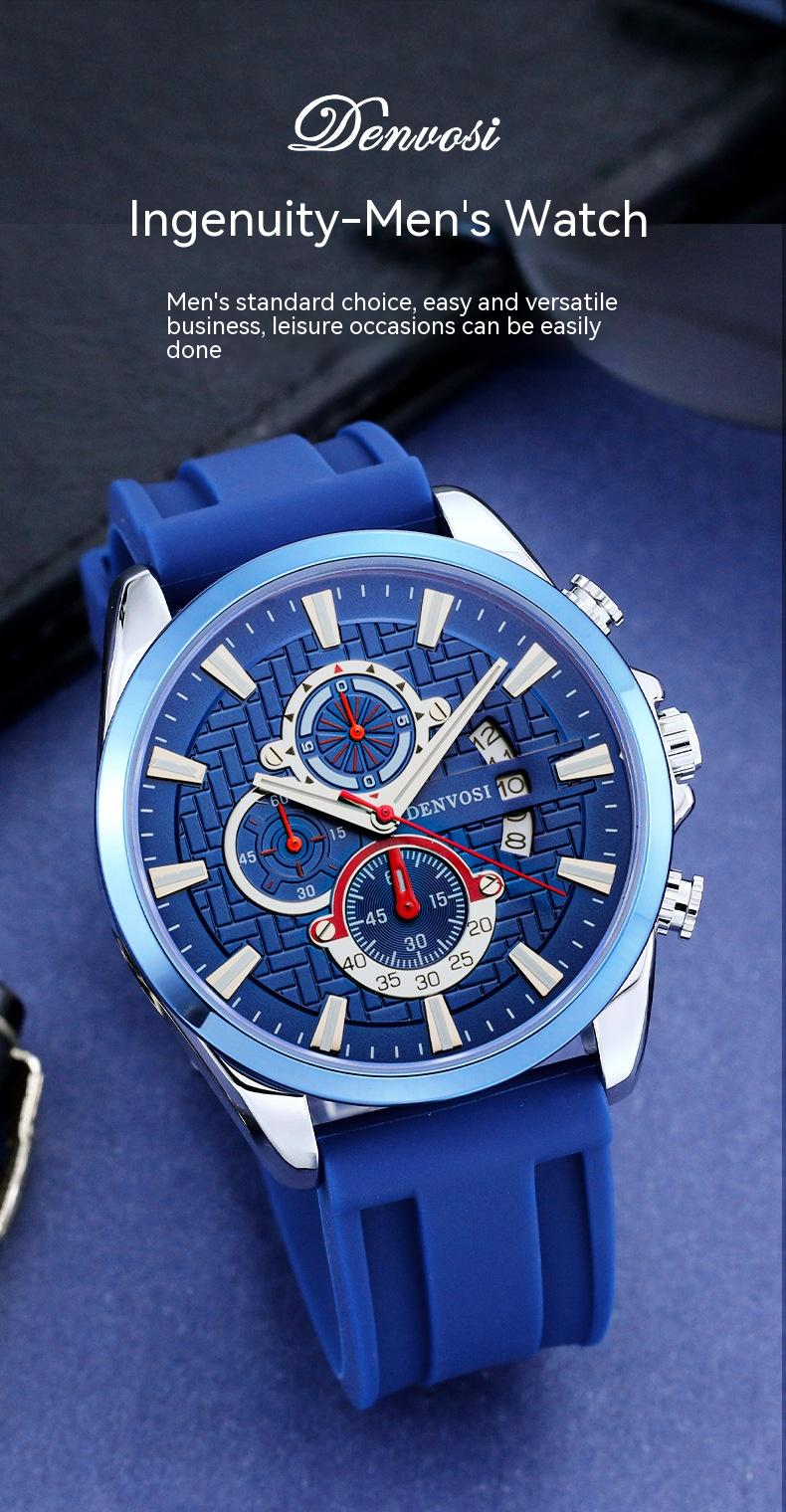 New Hot Selling Danfoss True Three Pin Calendar Wrist Watch Men's Fashion Nightlight Waterproof Men's Business Watch 2023_voghion.com