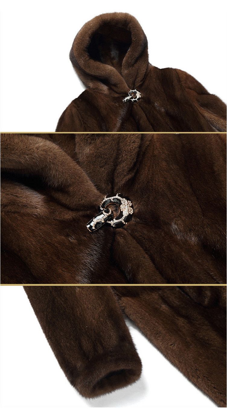 Luxuriöser Kunstnerzmantel für Damen, Langer Wintermantel mit Kapuze und eleganter Stickerei, Übergröße erhältlich in Schwarz und Braun_voghion.com