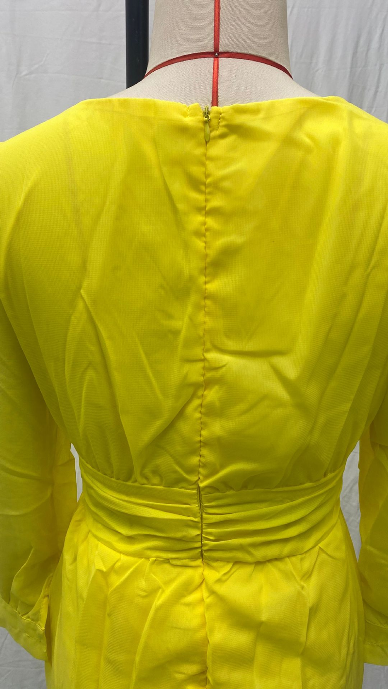 women's fashion sexy temperament deep V neck solid color dress dress_voghion.com