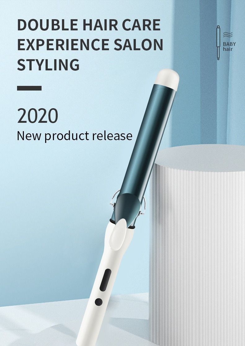 Professioneller automatischer Lockenstab mit 10 Wärmeeinstellungen, goldener Keramikbeschichtung, Doppelspannung (110–240 V), zum Stylen von glattem und welligem Haar_voghion.com